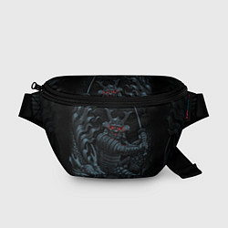 Поясная сумка Демонический самурай с драконом