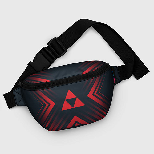 Поясная сумка Красный символ Zelda на темном фоне со стрелками / 3D-принт – фото 4