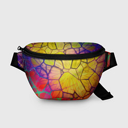 Поясная сумка Абстрактные цветные фигуры, цвет: 3D-принт