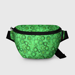 Поясная сумка Ярко-зеленый неоновый абстрактный узор, цвет: 3D-принт