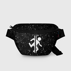 Поясная сумка Portal glitch на темном фоне, цвет: 3D-принт
