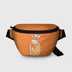 Поясная сумка Апельсиновый сок - Оранжевая версия, цвет: 3D-принт