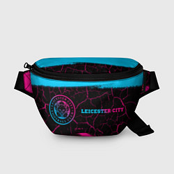 Поясная сумка Leicester City - neon gradient: надпись и символ