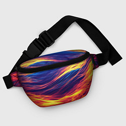 Поясная сумка Волны неон, цвет: 3D-принт — фото 2