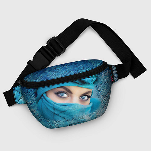 Поясная сумка Синеглазая девушка в хиджабе / 3D-принт – фото 4