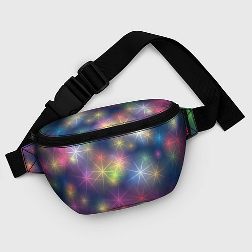 Поясная сумка Разноцветные неоновые блики / 3D-принт – фото 4