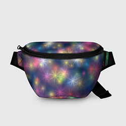 Поясная сумка Разноцветные неоновые блики, цвет: 3D-принт