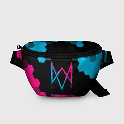 Поясная сумка Watch Dogs - neon gradient, цвет: 3D-принт