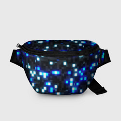 Поясная сумка Неоновые светящиеся квадраты, цвет: 3D-принт
