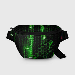 Поясная сумка Зелёный программный код, цвет: 3D-принт