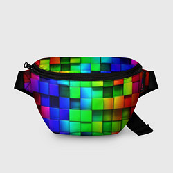 Поясная сумка Цветные неоновые кубы