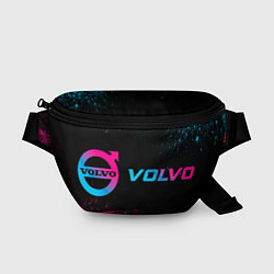 Поясная сумка Volvo - neon gradient: надпись и символ, цвет: 3D-принт