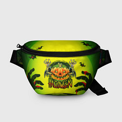 Поясная сумка Тыква - зомби хэллоуин