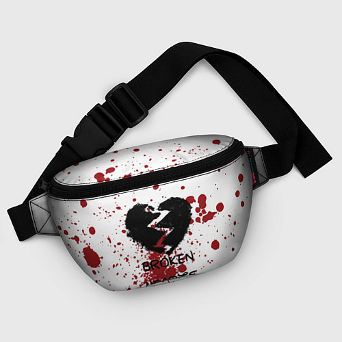 Поясная сумка Разбитое черное сердце / 3D-принт – фото 4