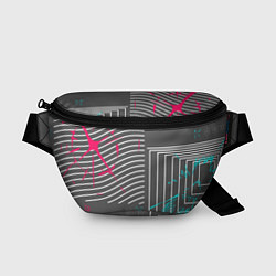 Поясная сумка Контурные формы, цвет: 3D-принт