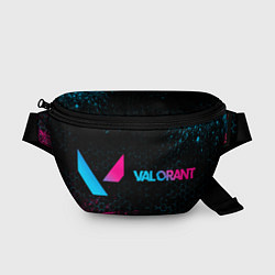 Поясная сумка Valorant - neon gradient: надпись и символ