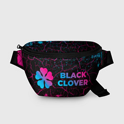 Поясная сумка Black Clover - neon gradient: надпись и символ