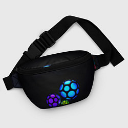 Поясная сумка Объёмные неоновые шары, цвет: 3D-принт — фото 2