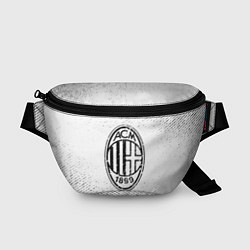 Поясная сумка AC Milan с потертостями на светлом фоне, цвет: 3D-принт