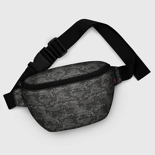 Поясная сумка Камуфляж AOR-2 серый пиксель / 3D-принт – фото 4