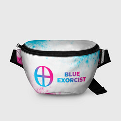 Поясная сумка Blue Exorcist neon gradient style: надпись и симво, цвет: 3D-принт