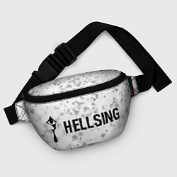 Поясная сумка Hellsing glitch на светлом фоне: надпись и символ, цвет: 3D-принт — фото 2