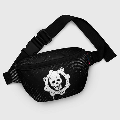 Поясная сумка Gears of War с потертостями на темном фоне / 3D-принт – фото 4