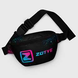 Поясная сумка Zotye - neon gradient: надпись и символ, цвет: 3D-принт — фото 2