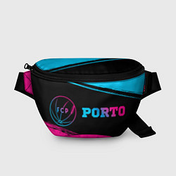 Поясная сумка Porto - neon gradient: надпись и символ, цвет: 3D-принт