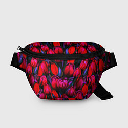 Поясная сумка Тюльпаны - поле красных цветов
