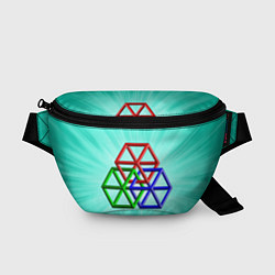 Поясная сумка Невозможная геометрия - оптическая иллюзия, цвет: 3D-принт