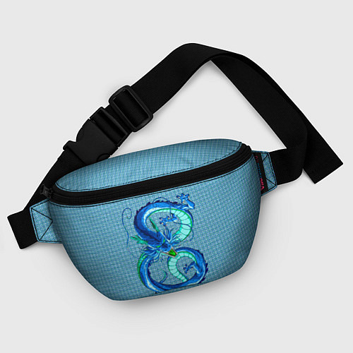 Поясная сумка Синий дракон в форме цифры 8 / 3D-принт – фото 4
