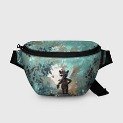 Поясная сумка Енот в стиле стимпанк, цвет: 3D-принт