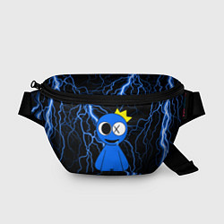 Поясная сумка Радужные друзья Синий молния, цвет: 3D-принт
