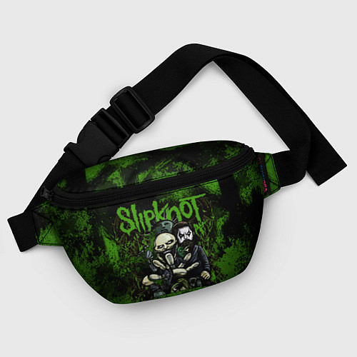 Поясная сумка Slipknot green art / 3D-принт – фото 4