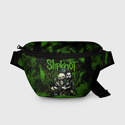 Поясная сумка Slipknot green art, цвет: 3D-принт