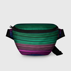 Поясная сумка Разноцветные неоновые шелковые нити, цвет: 3D-принт