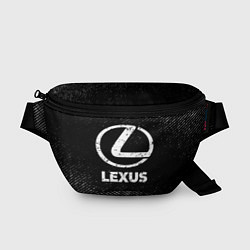 Поясная сумка Lexus с потертостями на темном фоне, цвет: 3D-принт