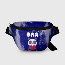 Поясная сумка Оля панда с сердечком, цвет: 3D-принт