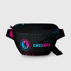 Поясная сумка Chelsea - neon gradient: надпись и символ, цвет: 3D-принт