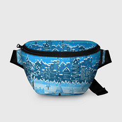 Поясная сумка Снежный город, цвет: 3D-принт