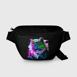 Поясная сумка Неоновый котёнок поп-арт, цвет: 3D-принт