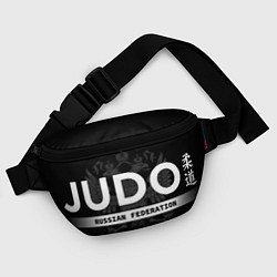 Поясная сумка Russian Federation judo - на черном фоне, цвет: 3D-принт — фото 2
