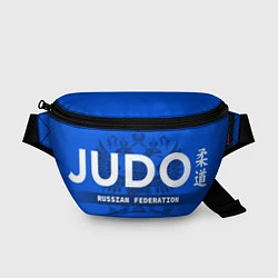 Поясная сумка Russian Federation judo - на синем фоне, цвет: 3D-принт