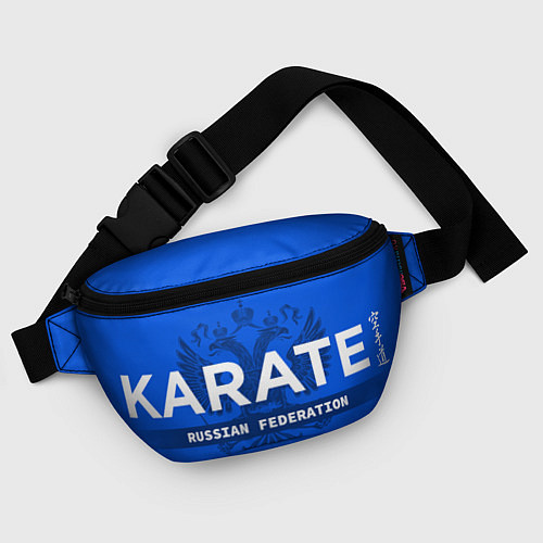 Поясная сумка Russian federation karate - на синем фоне / 3D-принт – фото 4