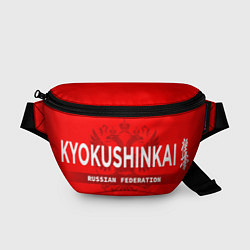 Поясная сумка Киокушинкай карате - на красном фоне