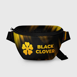 Поясная сумка Black Clover - gold gradient: надпись и символ, цвет: 3D-принт