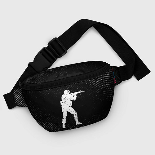 Поясная сумка Counter Strike с потертостями на темном фоне / 3D-принт – фото 4