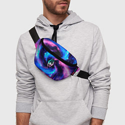 Поясная сумка Skyrim неоновый космос, цвет: 3D-принт — фото 2
