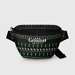 Поясная сумка Новогодний свитер - Genshin impact